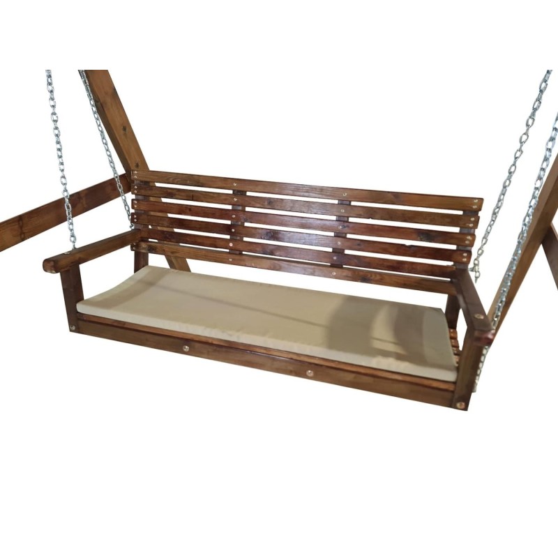 Banco de baloiço de madeira para exterior MASGAMES ELNA L