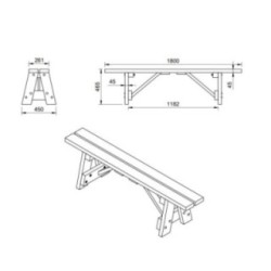 Banco de madera para el exterior MASGAMES ZURICH