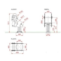 Balancí molla doble panell GORIL·LA