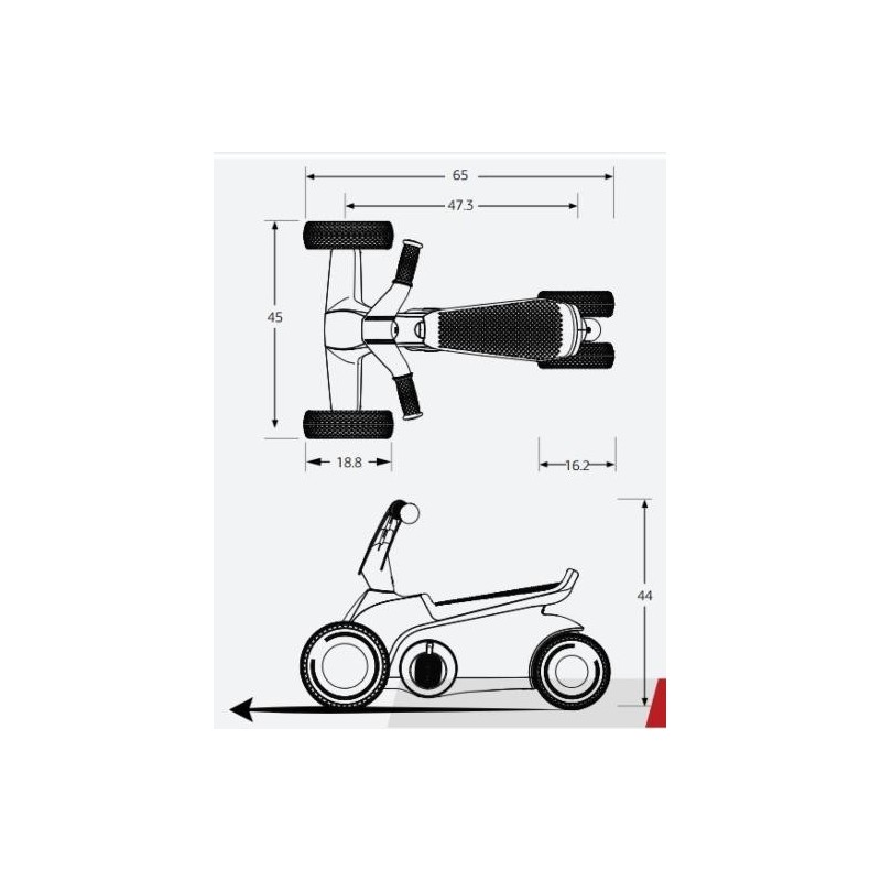 BERG GO² SparX Yellow andador evolutivo a coche de pedales
