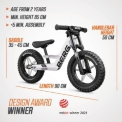 Bici sin pedales BERG BIKY Cross Purple con freno de mano