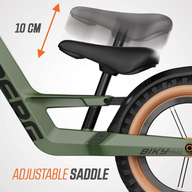 Bici sin pedales BERG BIKY Trail Green con freno de mano