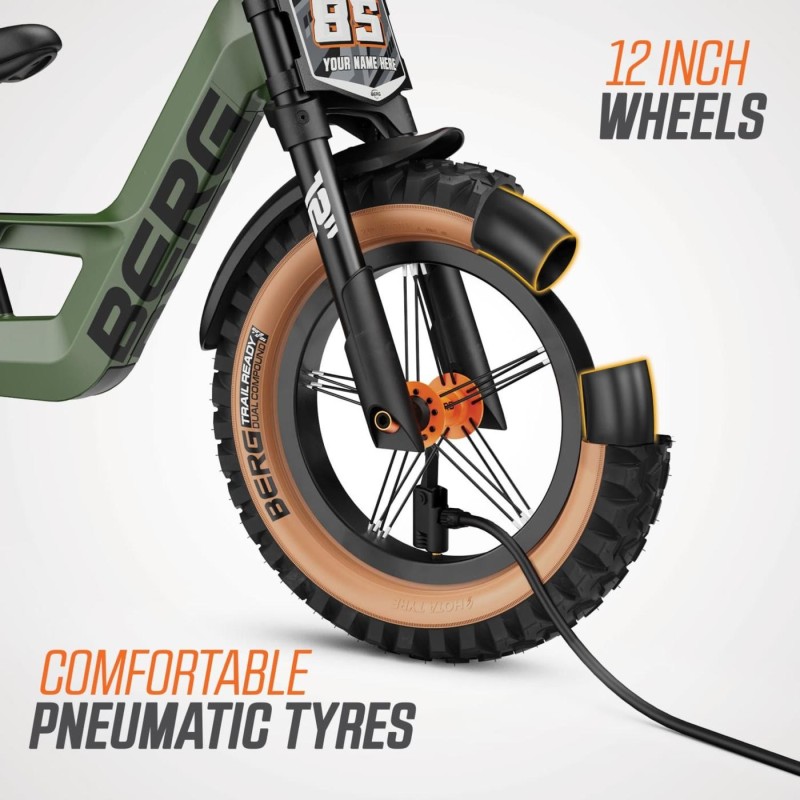 Bici sin pedales BERG BIKY Trail Green con freno de mano