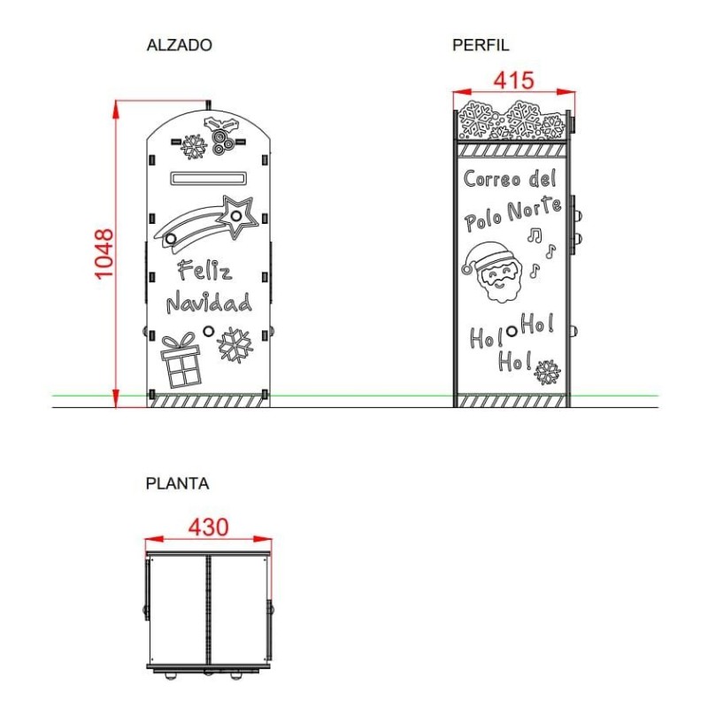 Buzón para la carta de Papá Noel