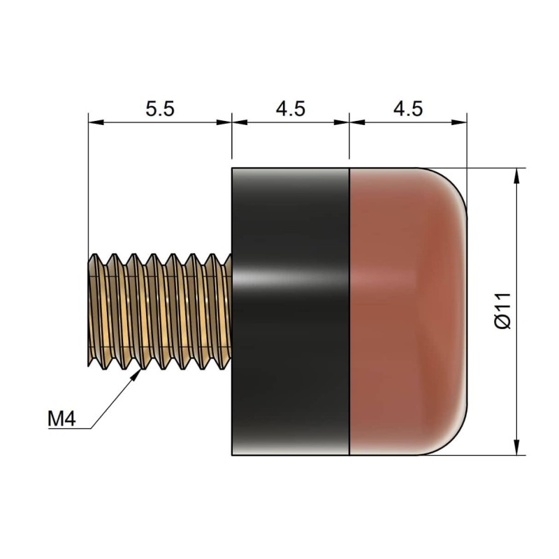 Caixa com 10 ponta do taco de bilhar