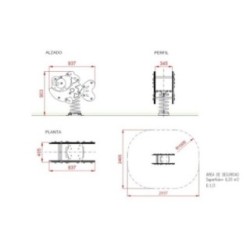 Balancín muelle doble panel PIRAÑA