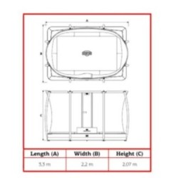 Cama elástica BERG InGround Ultim Champion 330 + Red Deluxe