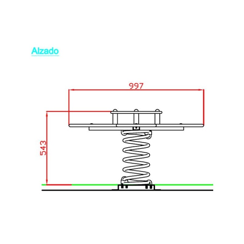 Balancín muelle cuádruple FLOR