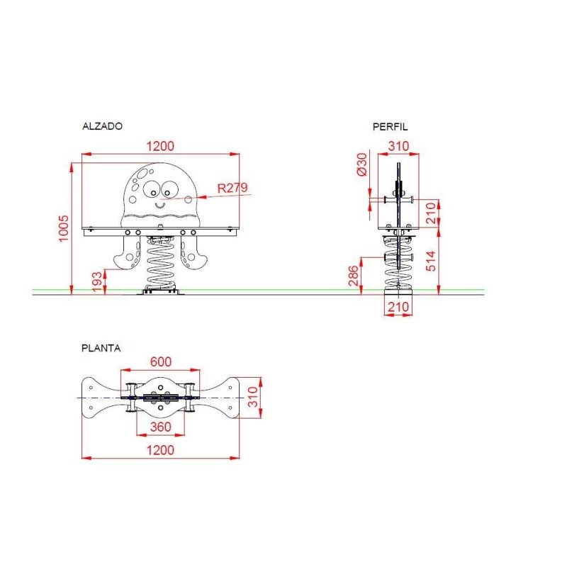 Balanço mola dupla POP